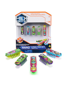 Paquete HEX BOTS Nano 5 Spin Master 4 Robots Sensores