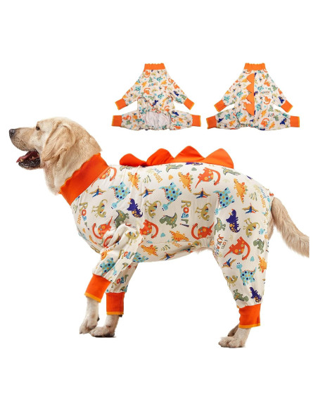 Pijama para Perros LovinPet Grande Anti Lamer Dinosaurios