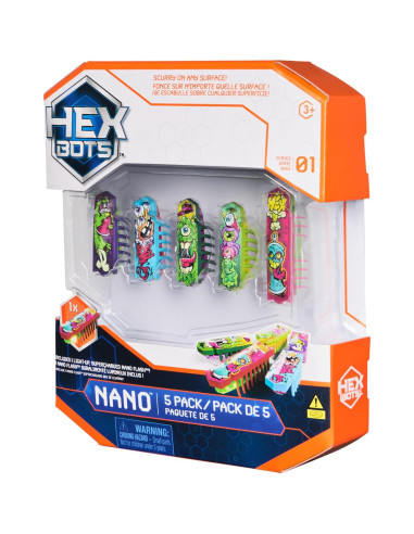 Paquete HEX BOTS Nano 5 Spin Master 4 Robots Sensores