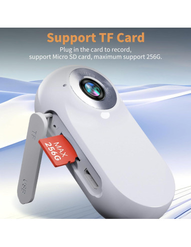 Collar Cámara Diyeeni para Gatos y Perros HD 1080P Blanco