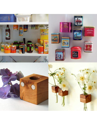 Imanes de Neodimio DIYMAG 3,20 cm con adhesivo - Paquete de 6