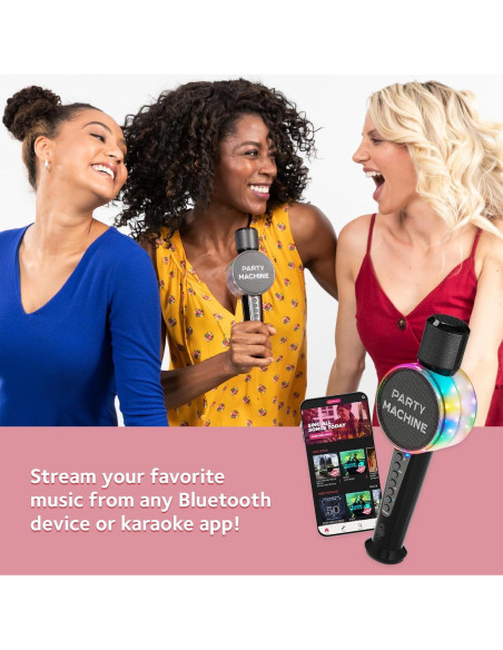 Micrófono Karaoke Singing Machine SMM548 Inalámbrico Negro