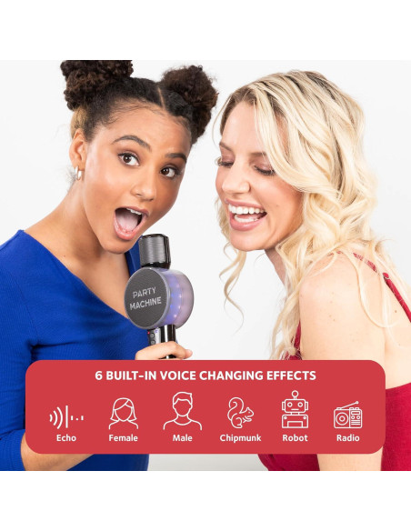 Micrófono Karaoke Singing Machine SMM548 Inalámbrico Negro