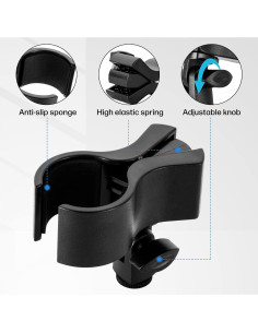 Clip de Micrófono Grande BILIONE Ajustable 32-60mm Negro 2