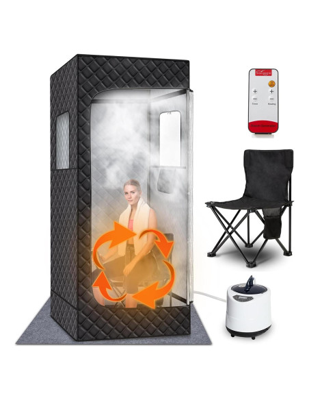 Caja de Sauna Portátil JOBYNA 1500W con Control Remoto