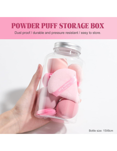 Conjunto de Esponjas de Maquillaje BS-MALL Rosa 10 Piezas