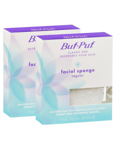Esponja Facial Buf-Puf Exfoliante Reutilizable 2 Unidades