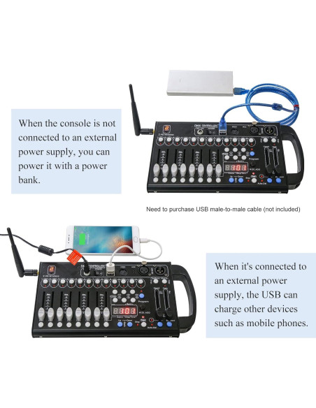 Controlador DMX Inalámbrico Jinda Audio 192 Canales