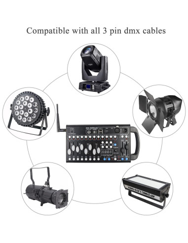 Controlador DMX Inalámbrico Jinda Audio 192 Canales