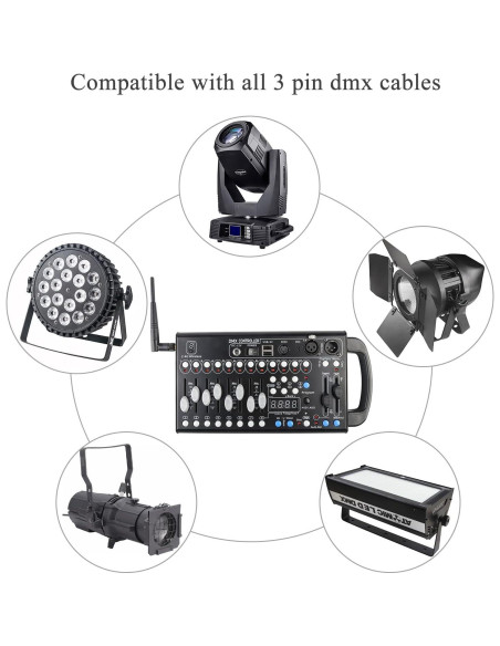 Controlador DMX Inalámbrico Jinda Audio 192 Canales