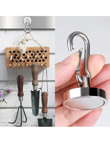 Ganchos Magnéticos MIKEDE 4 Pcs Alta Resistencia 90.72 kg