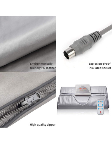 Manta de Sauna Infrarroja Anbt 650W Portátil y Ligera