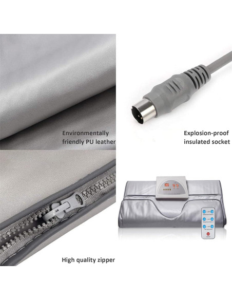 Manta de Sauna Infrarroja Anbt 650W Portátil y Ligera