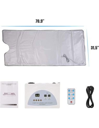 Manta de Sauna Infrarroja Anbt 650W Portátil y Ligera