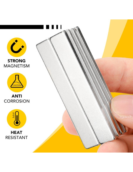 Imanes de Neodimio DIYMAG 60x10x3mm, Paquete de 12