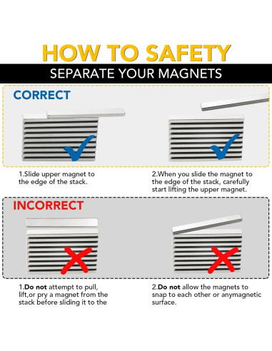 Imanes de Neodimio DIYMAG 60x10x3mm, Paquete de 12