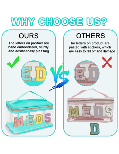 Bolsa de Maquillaje Iqimott Verde Impermeable 22.86x14.48 cm