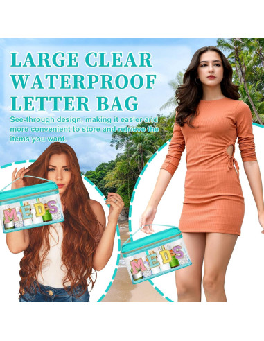 Bolsa de Maquillaje Iqimott Verde Impermeable 22.86x14.48 cm