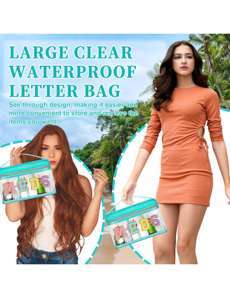 Bolsa de Maquillaje Iqimott Verde Impermeable 22.86x14.48 cm