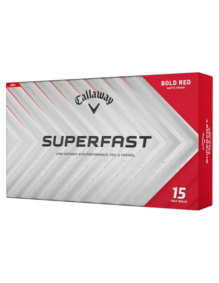 Pelotas de Golf Callaway CG BL Superfast 2025 Rojo 12 Pzas