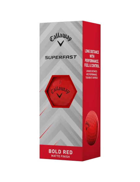 Pelotas de Golf Callaway CG BL Superfast 2025 Rojo 12 Pzas
