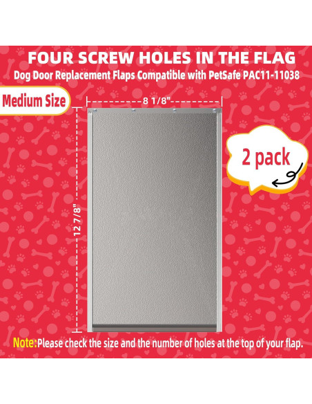 Aletas de Reemplazo para Puerta de Perro FUZZYCARE Mediana