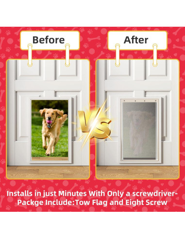 Aletas de Reemplazo para Puerta de Perro FUZZYCARE Mediana