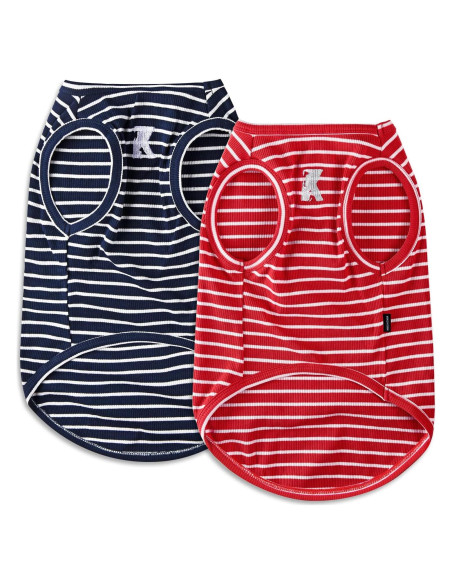 Camisa para Perros Koneseve Chaleco Ligero Rojo y Azul L