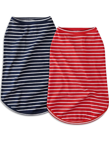 Camisa para Perros Koneseve Chaleco Ligero Rojo y Azul L