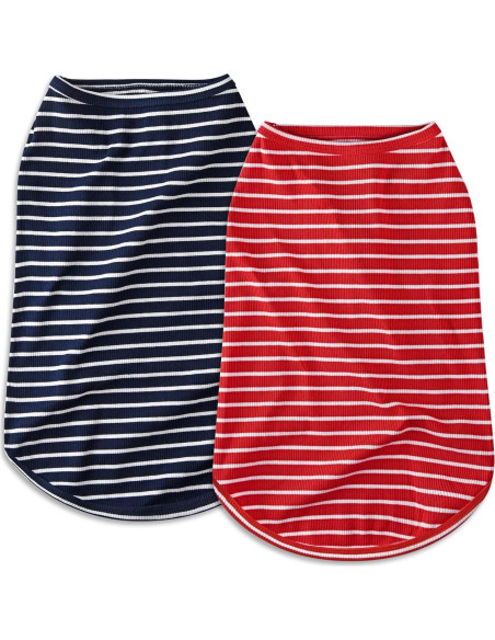 Camisa para Perros Koneseve Chaleco Ligero Rojo y Azul L