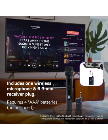 Micrófono Inalámbrico Singing Machine SMM107 - UHF Unidireccional