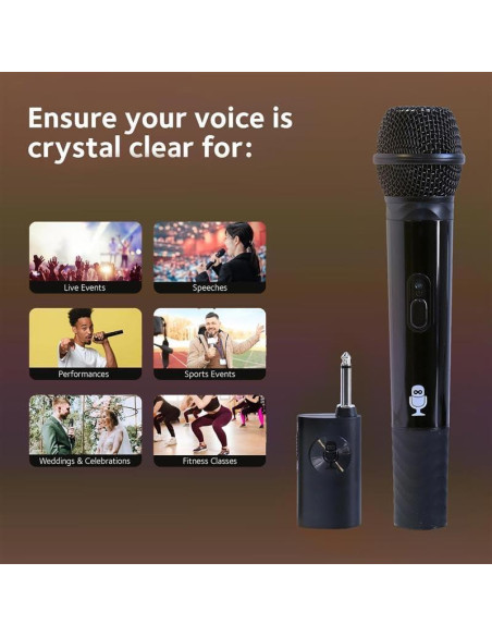 Micrófono Inalámbrico Singing Machine SMM107 - UHF Unidireccional