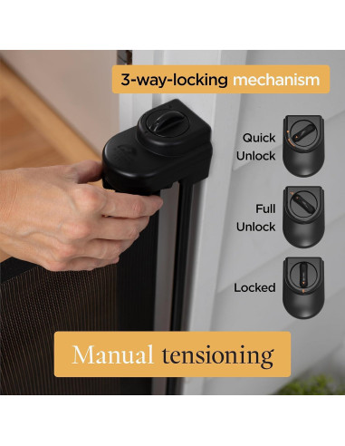 Puerta Retráctil Hakuna Pets 92.9 cm x 180.3 cm Negra