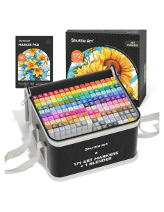 Marcadores de Arte Shuttle Art 172 Colores Doble Punta