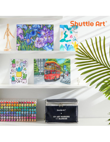 Marcadores de Arte Shuttle Art 172 Colores Doble Punta