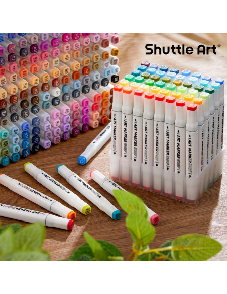 Marcadores de Arte Shuttle Art 172 Colores Doble Punta