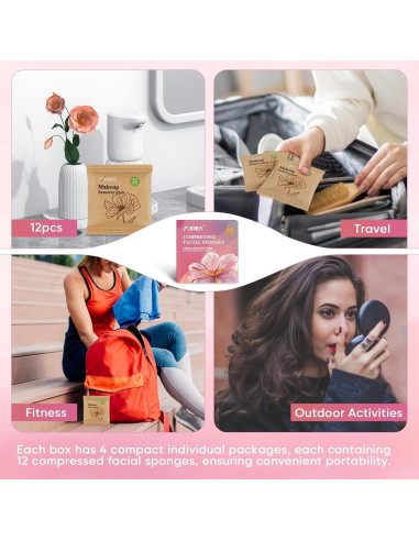 Esponjas Faciales Comprimidas AIDEA 48 Unidades Celulosa Natural