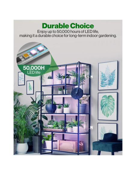 Luz de Cultivo LED Sunco 40W 1.22m Espectro Completo 2 Paquete