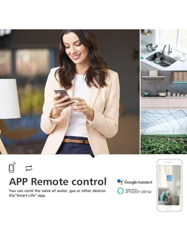 Válvula de Agua WiFi UseeLink, Control Remoto APP, 0.53 kg