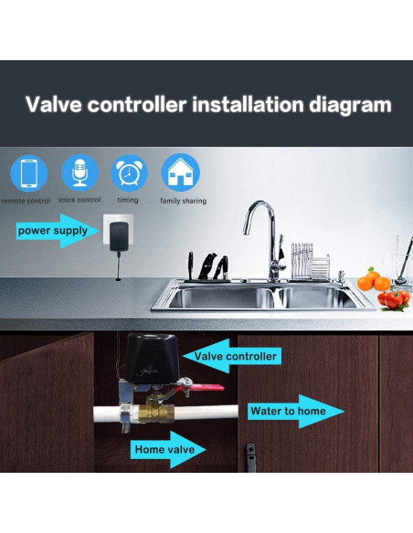 Válvula de Agua WiFi UseeLink, Control Remoto APP, 0.53 kg