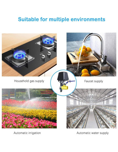 Válvula de Agua WiFi UseeLink, Control Remoto APP, 0.53 kg