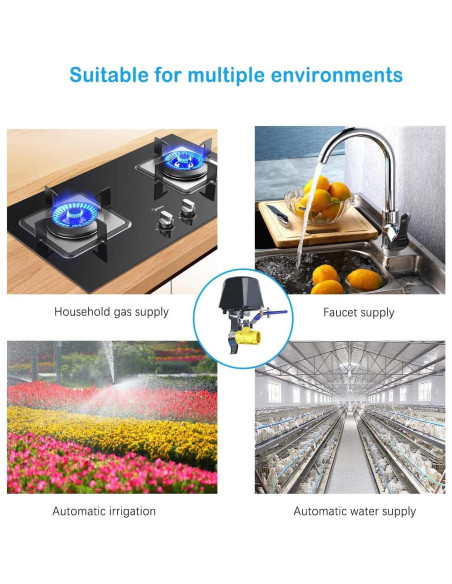 Válvula de Agua WiFi UseeLink, Control Remoto APP, 0.53 kg