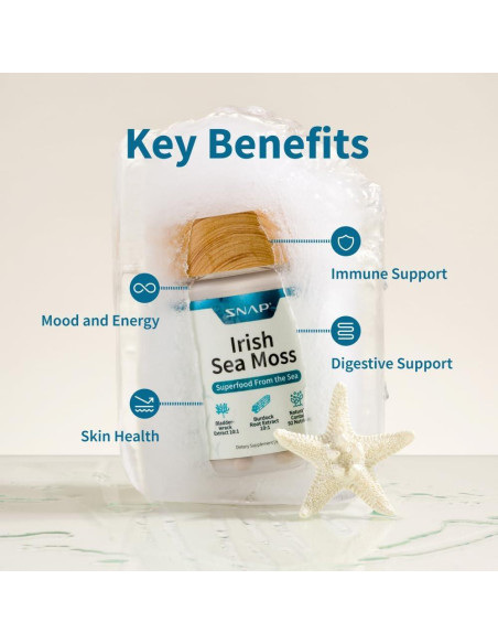 Cápsulas de Musgo Marino Snap Supplements 60 Cápsulas