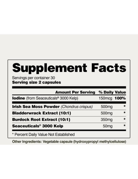 Cápsulas de Musgo Marino Snap Supplements 60 Cápsulas