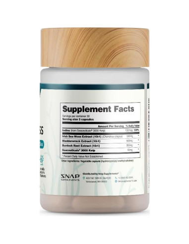 Cápsulas de Musgo Marino Snap Supplements 60 Cápsulas