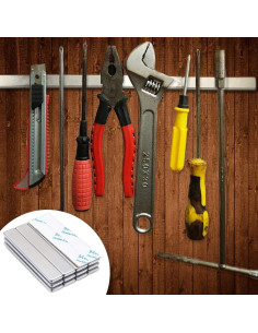 Imanes de Neodimio MikeDe 60x10x3mm 6 Piezas Adhesivos 2
