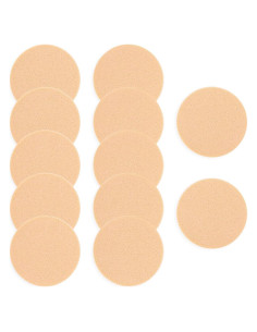 12 Esponjas Redondas de Maquillaje Sliverdew Color Piel