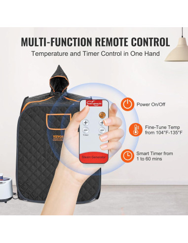 Carpa de Sauna Personal VEVOR 1200W Plegable y Portátil