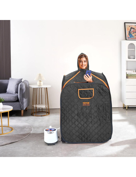 Carpa de Sauna Personal VEVOR 1200W Plegable y Portátil