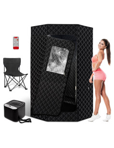 Sauna Portátil PEEKO Pentágono 4L con Silla y Control Remoto